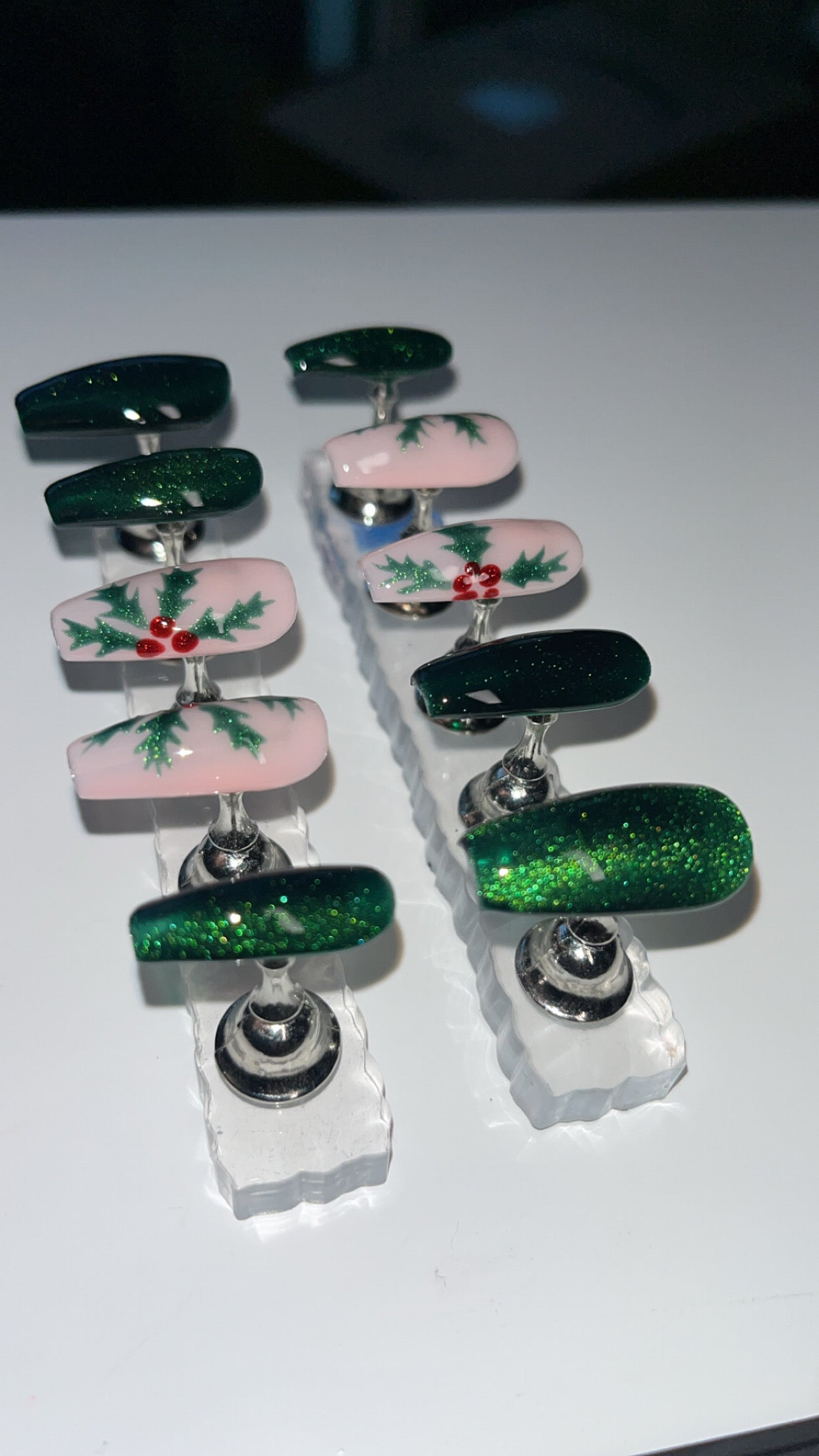 Christmas Holly Nails