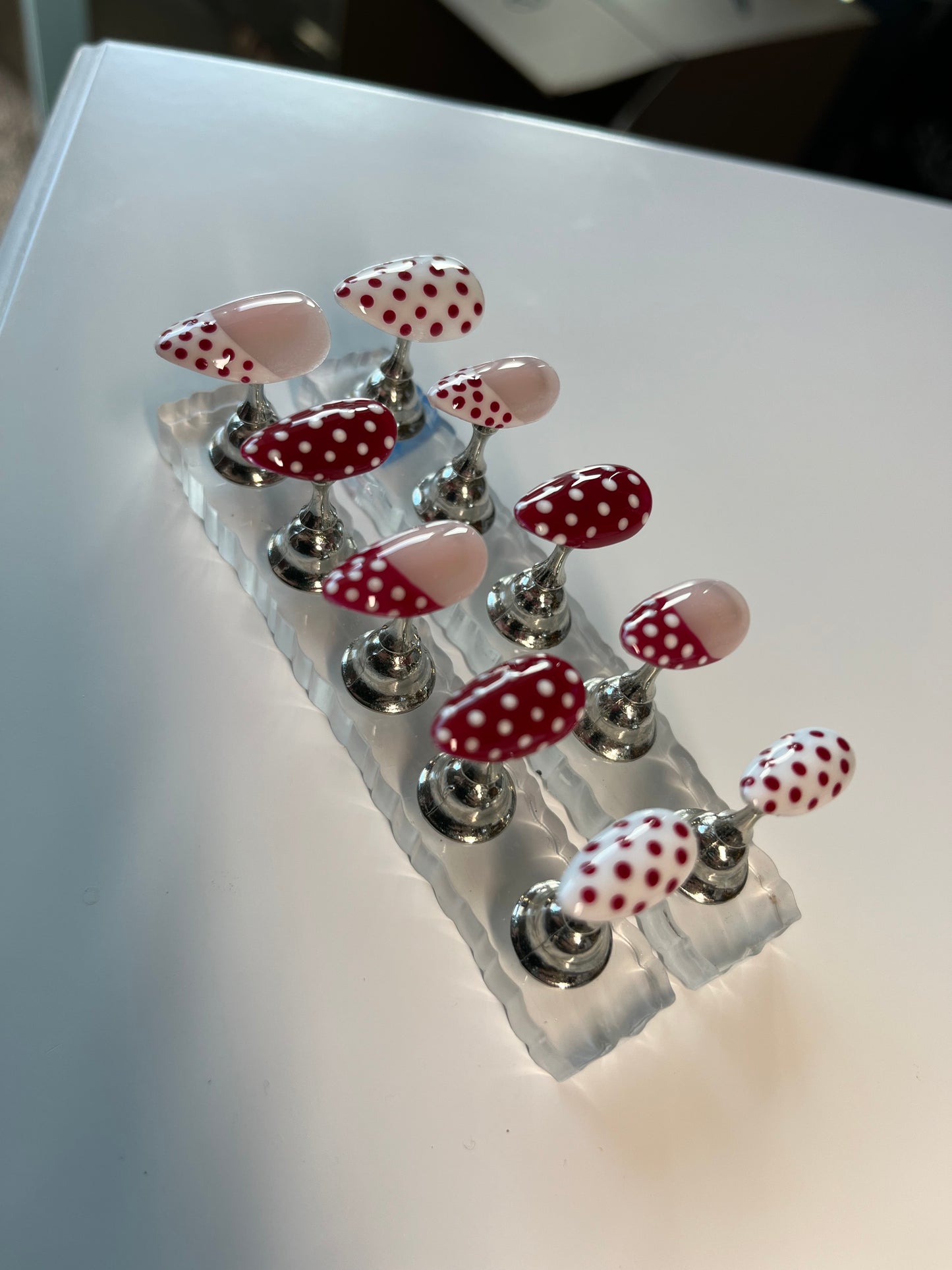 Cherry Polka Dot Nails