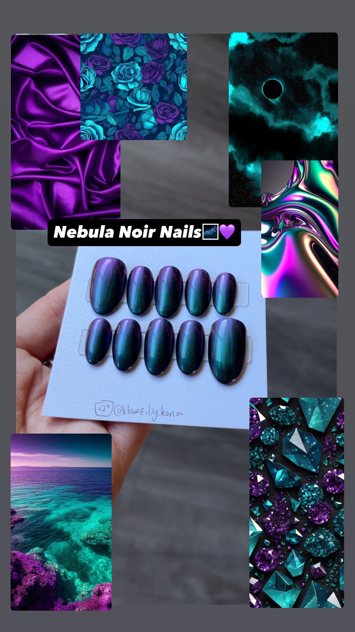 Nebula Noir Nails