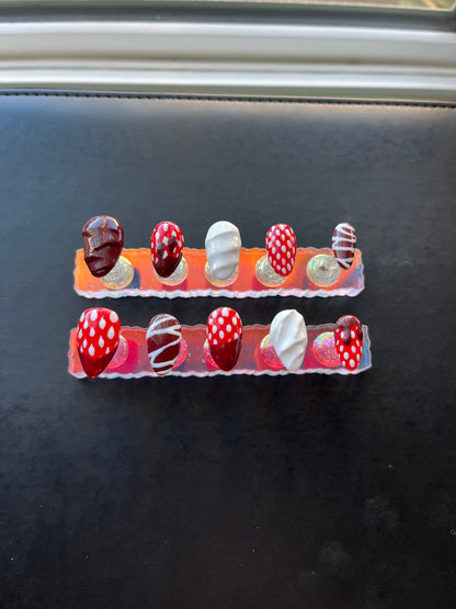 Choco-Strawberry Nails