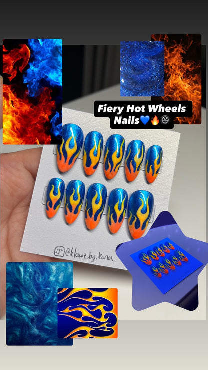 Fiery Hot Wheels Nails