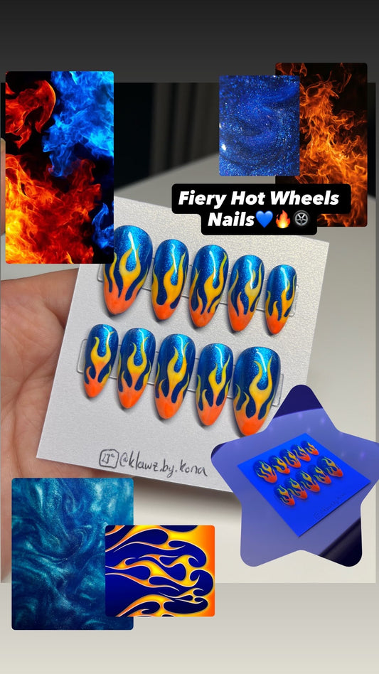 Fiery Hot Wheels Nails
