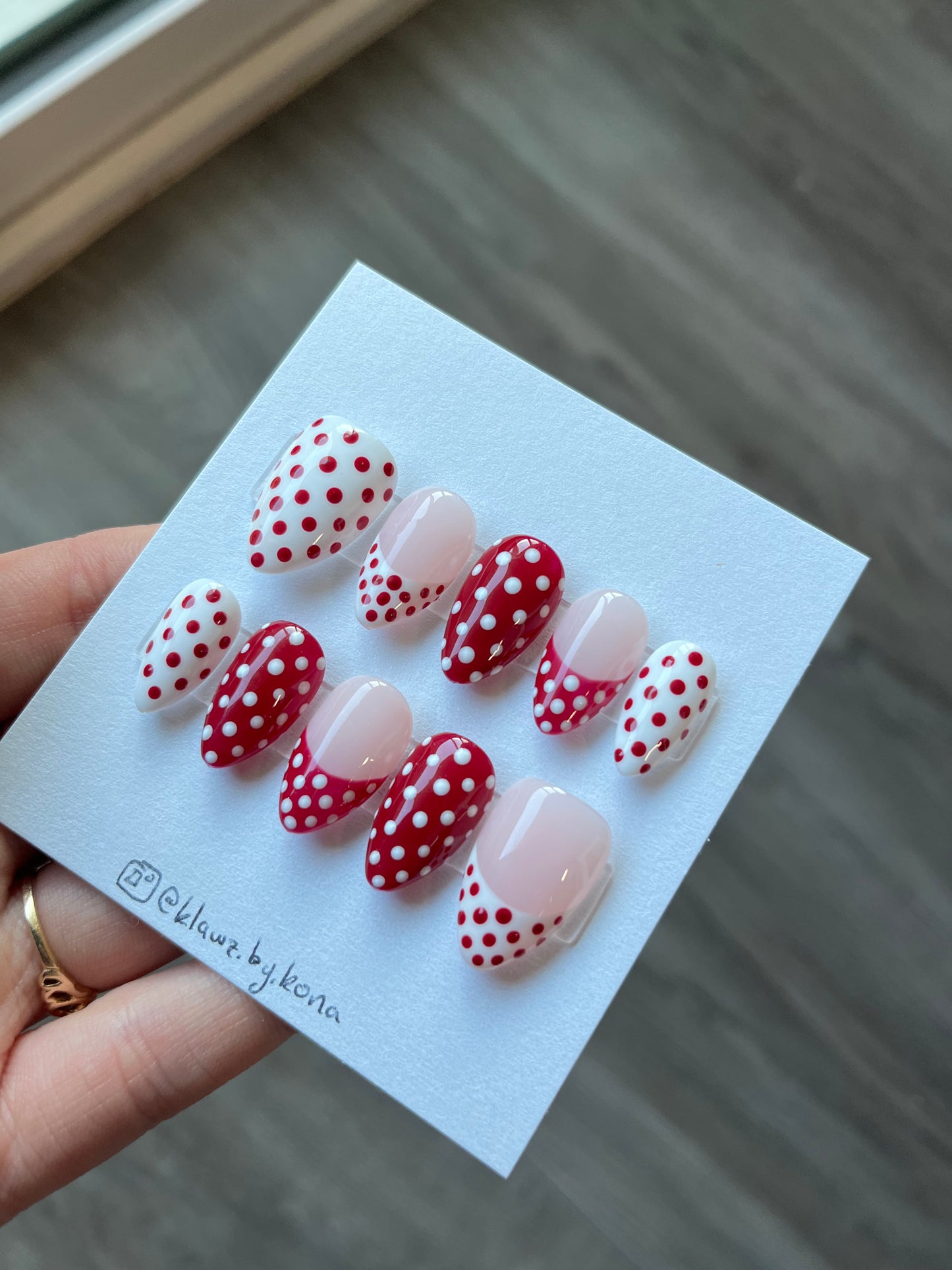 Cherry Polka Dot Nails