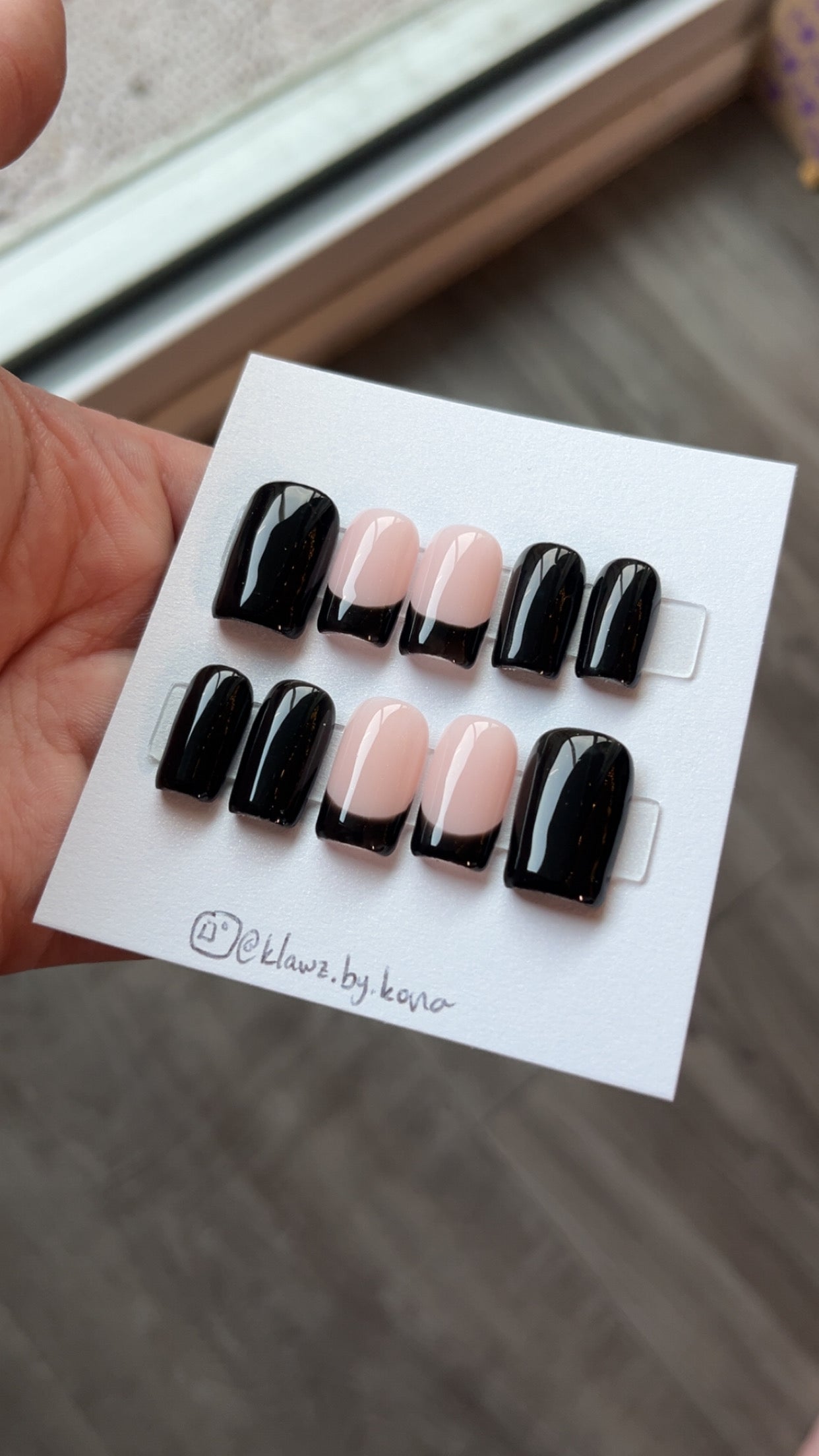 Classy Black French Tip Nails