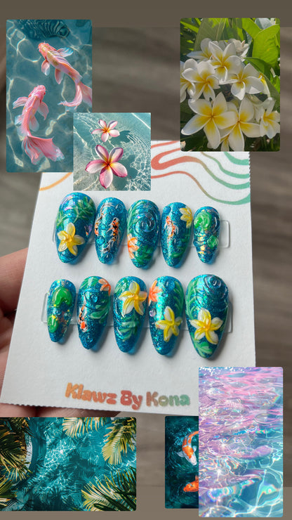Koi Pond Dreams Nails