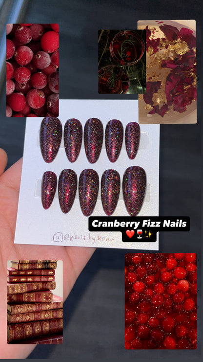 Cranberry Fizz Nails