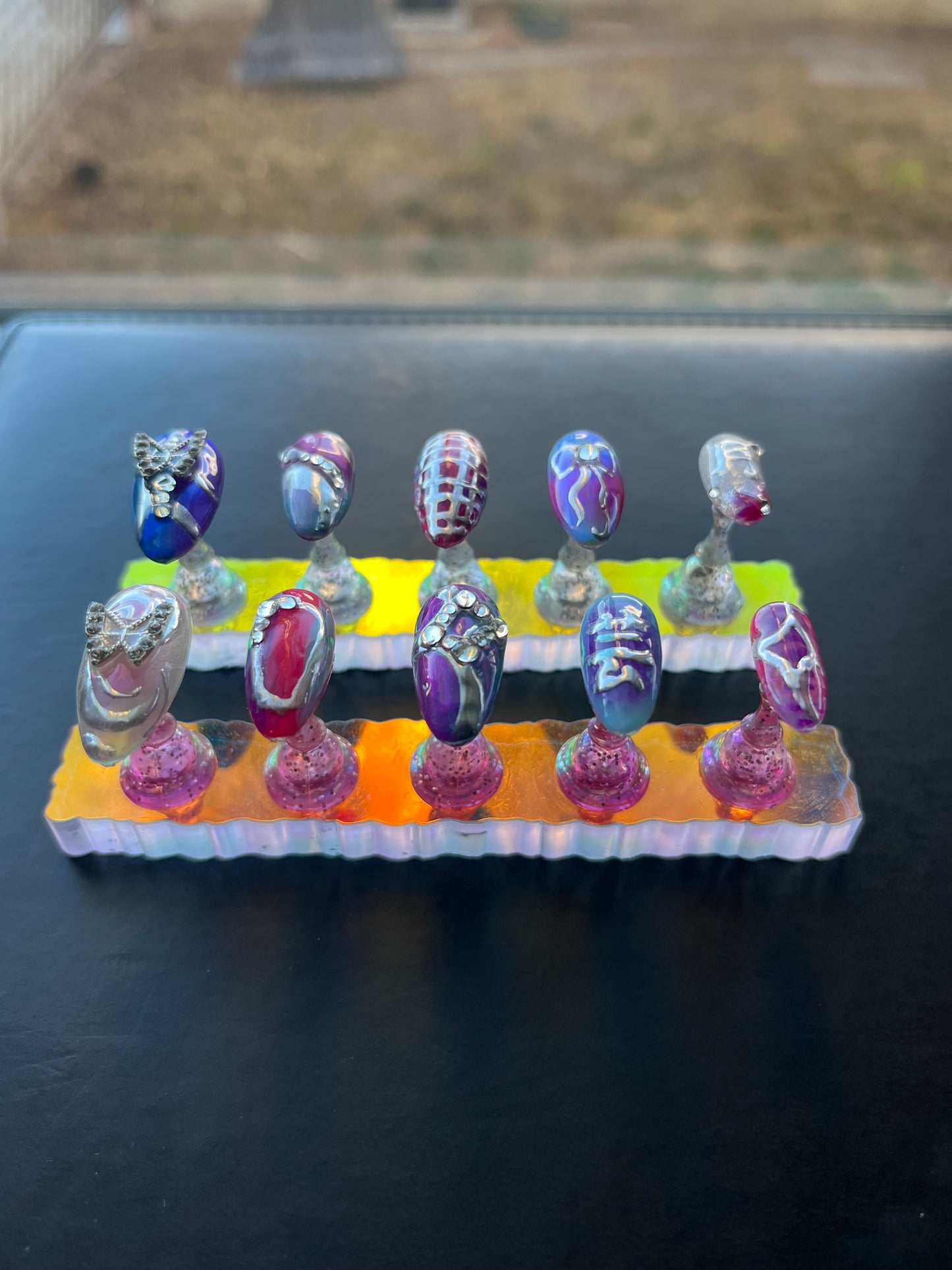 Cyber Butterfly Nails