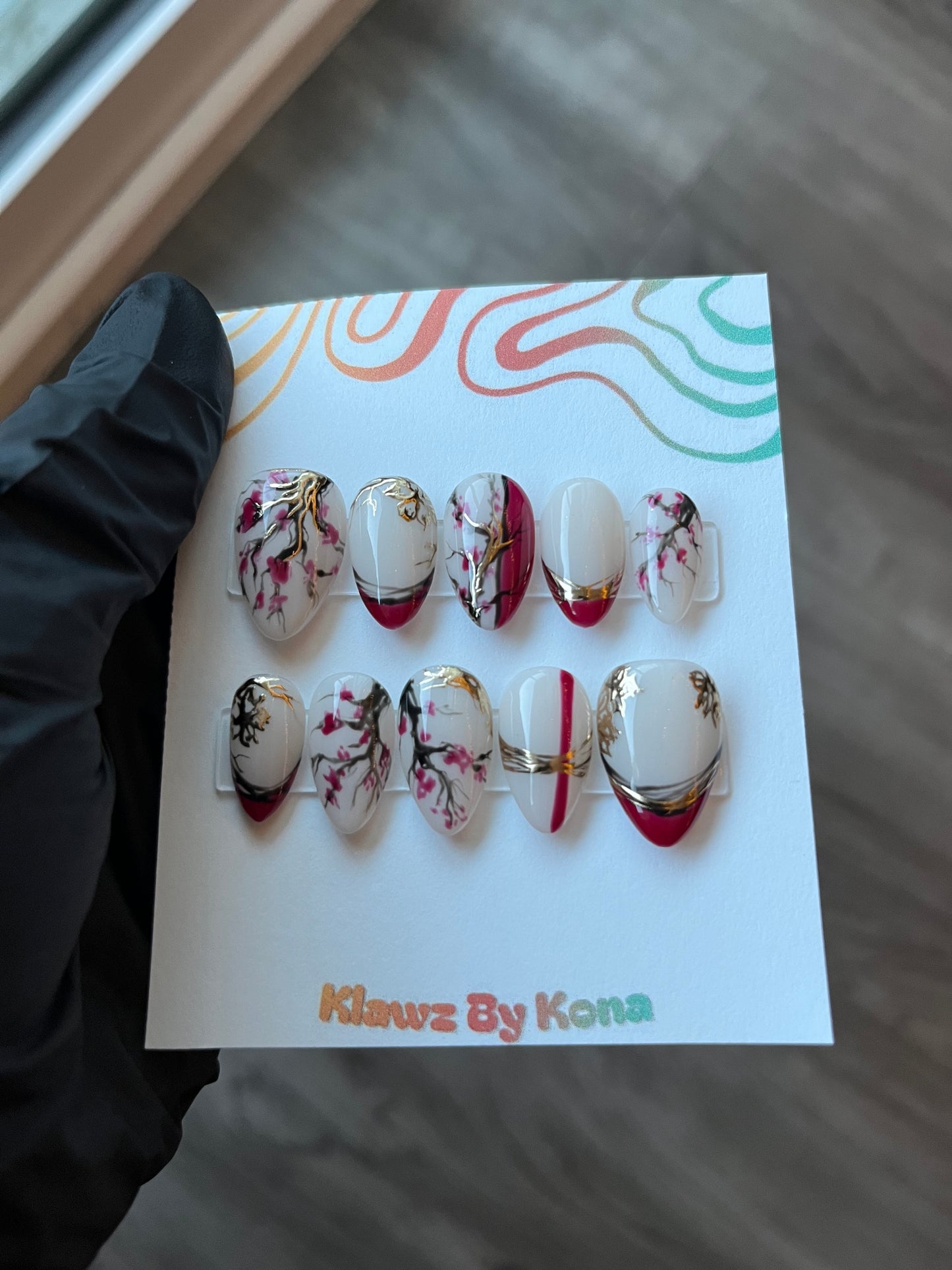 Crimson Sakura Nails