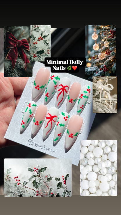 Minimal Holly Nails