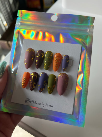 Vintage Fall Nails