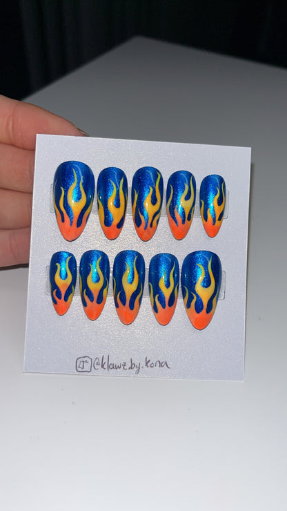 Fiery Hot Wheels Nails