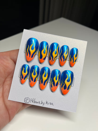 Fiery Hot Wheels Nails