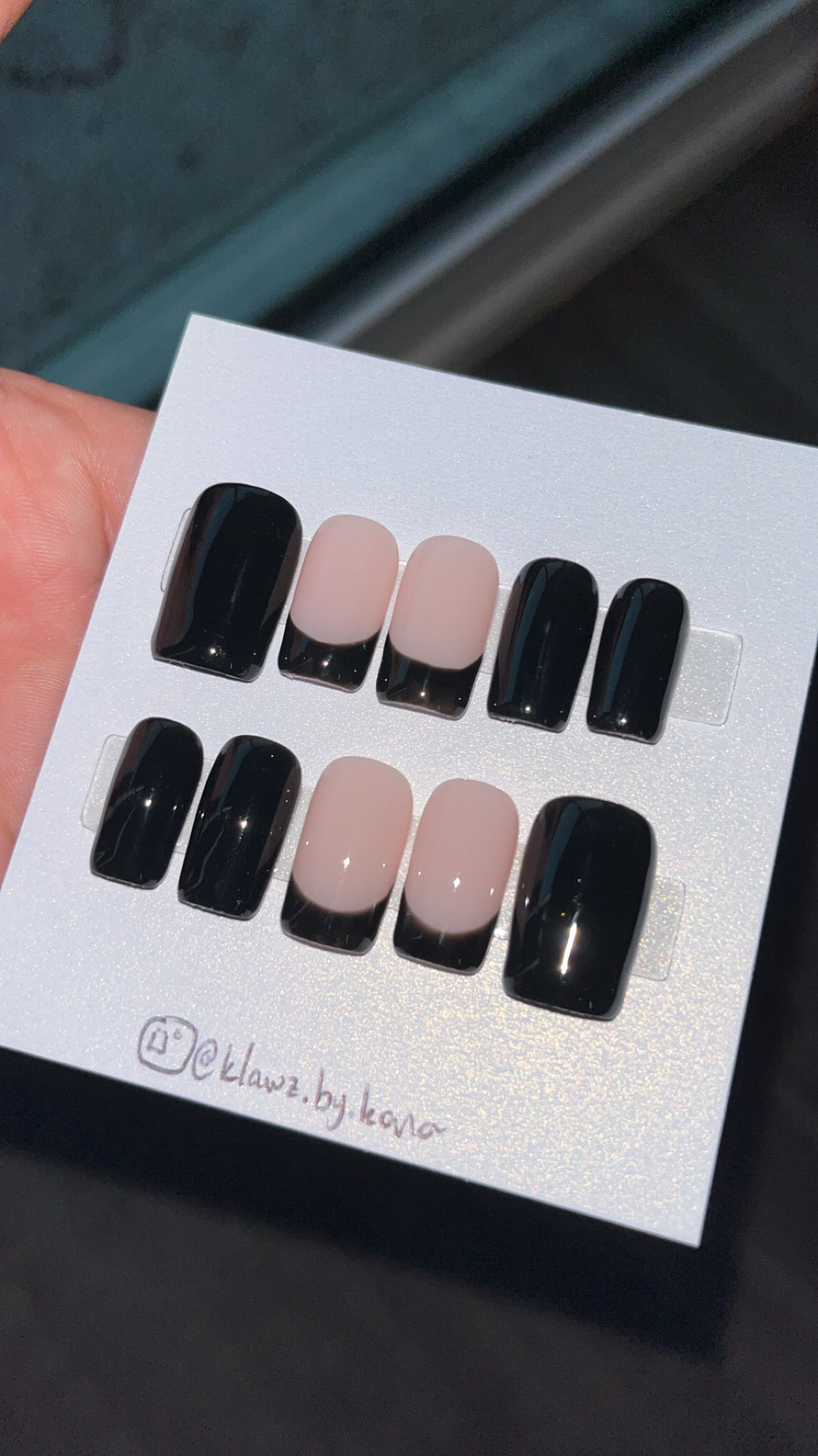 Classy Black French Tip Nails