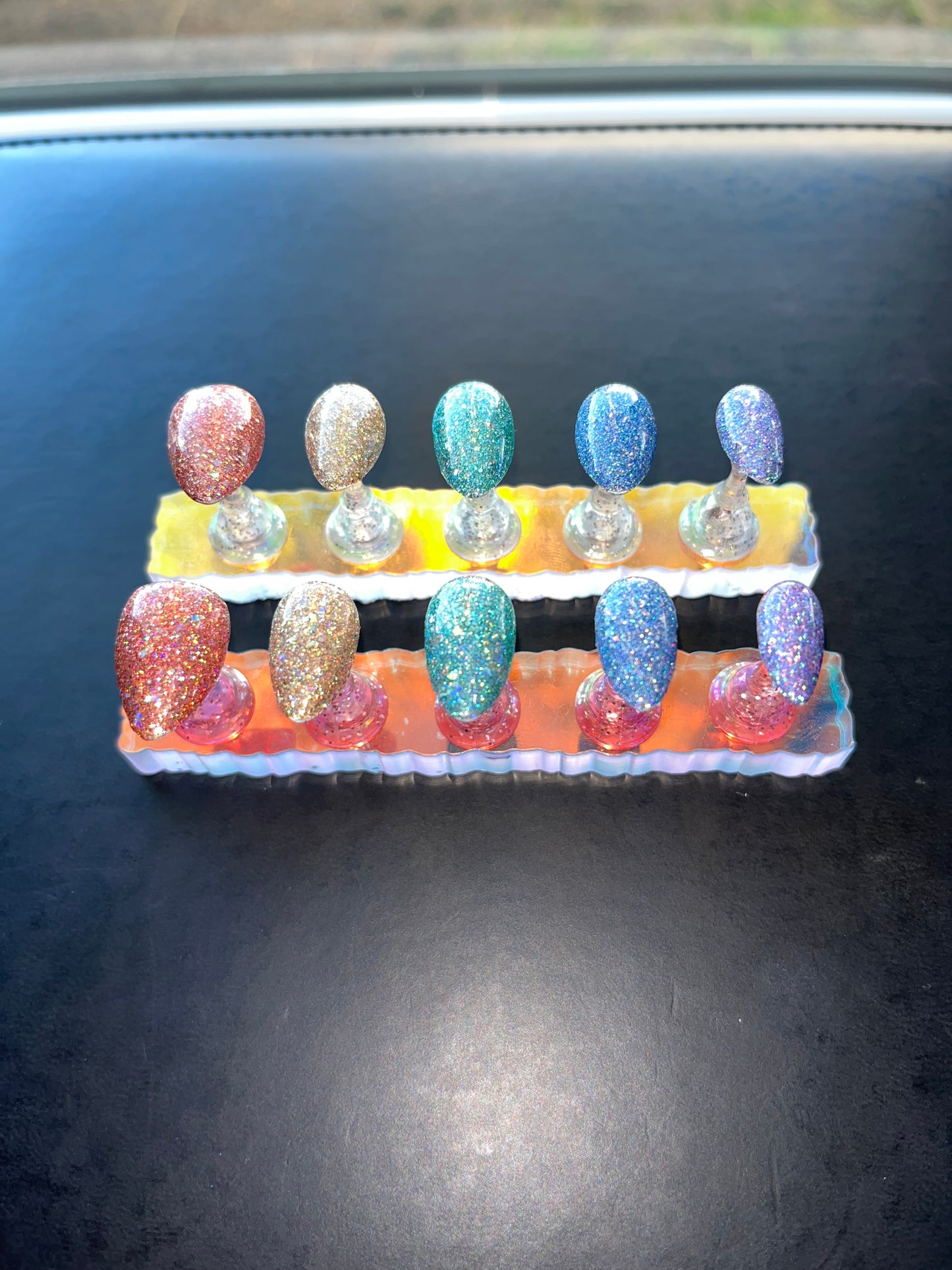 Shining Rainbow Nails