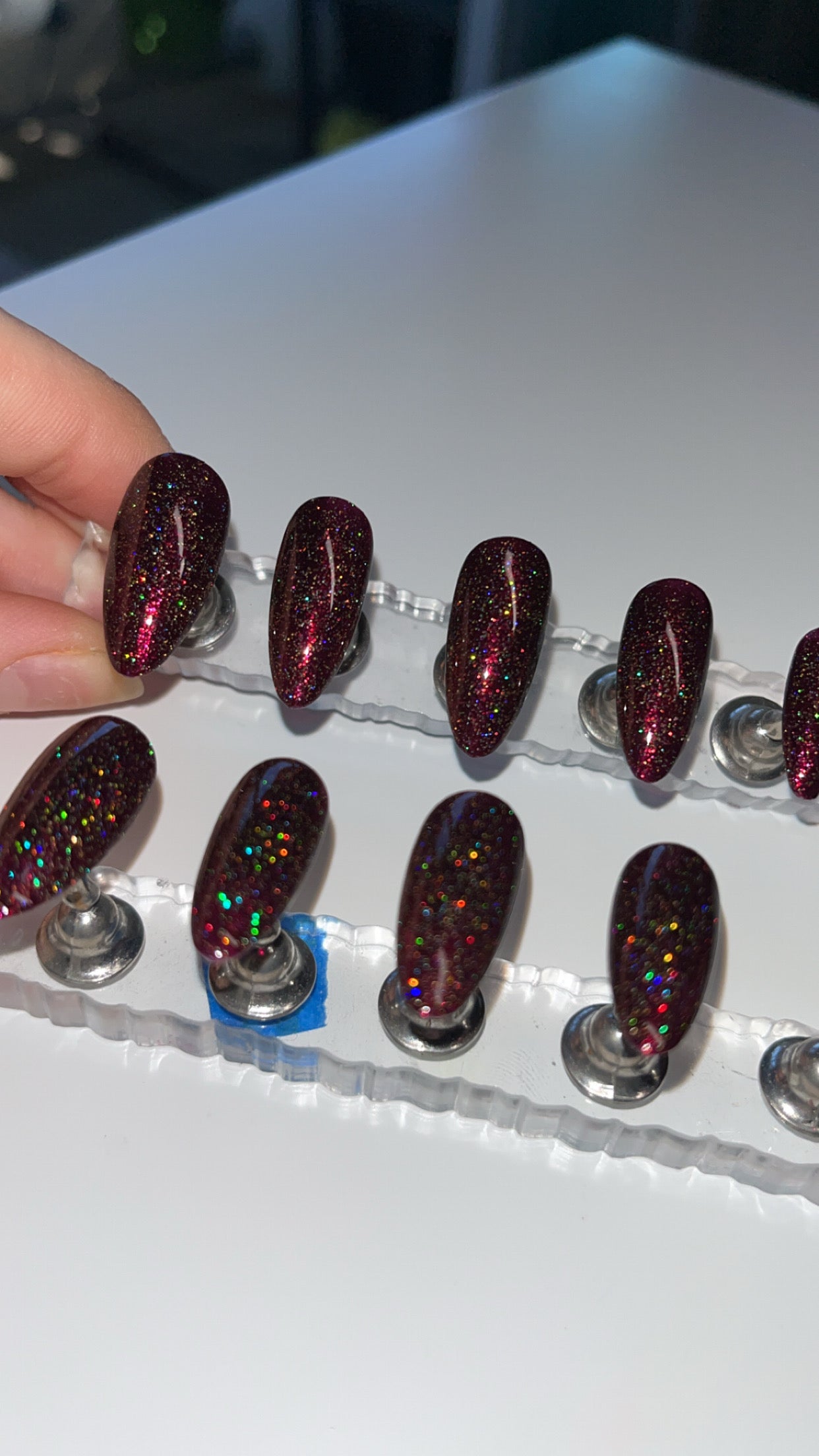 Cranberry Fizz Nails