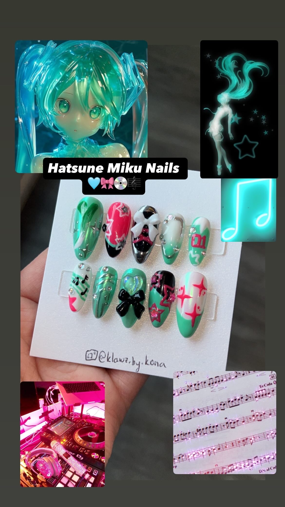 Hatsune Miku Nails