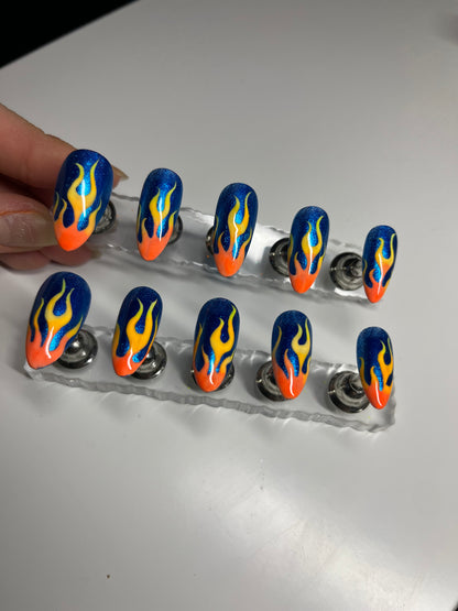 Fiery Hot Wheels Nails