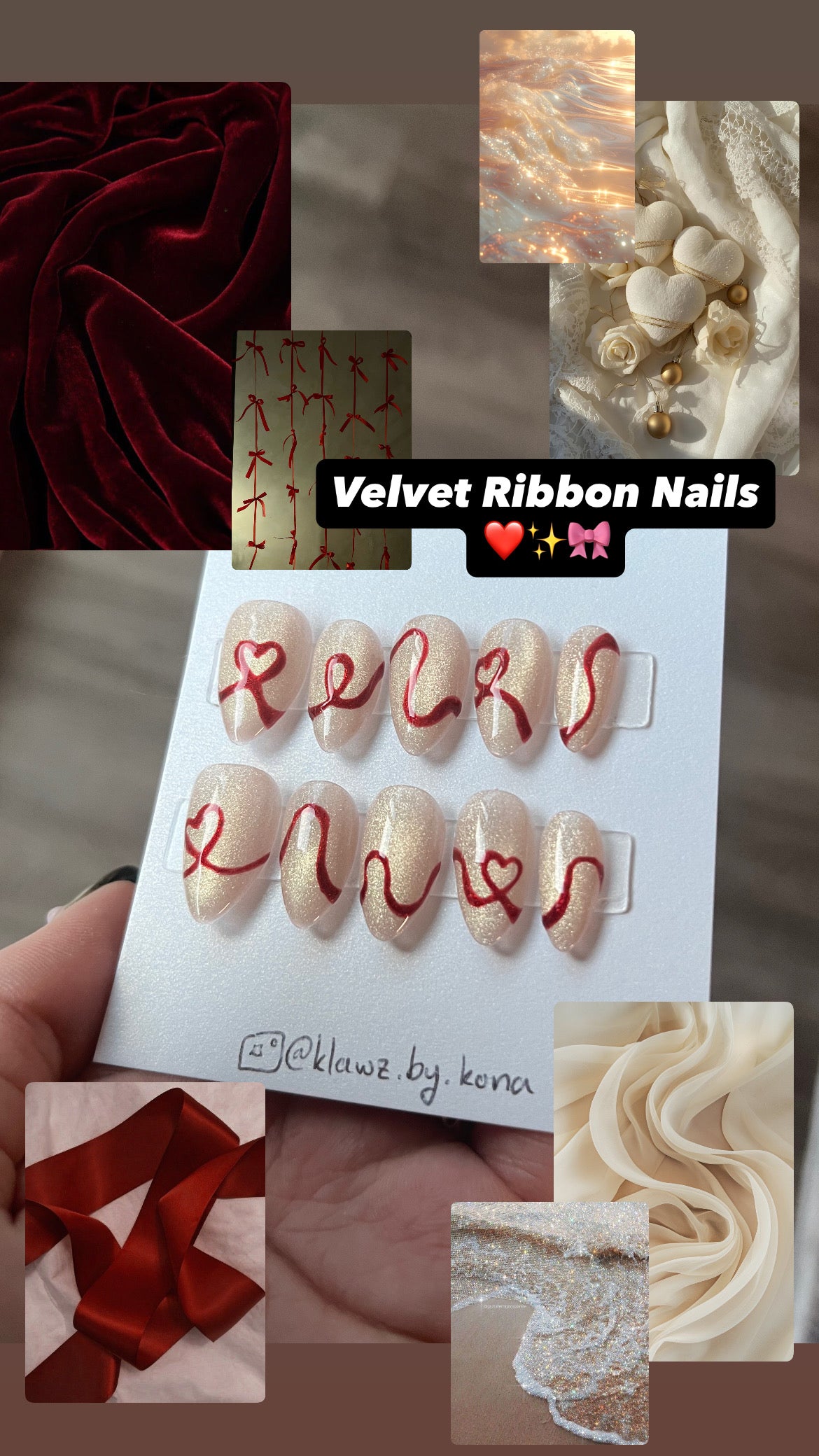 Velvet Ribbon Nails