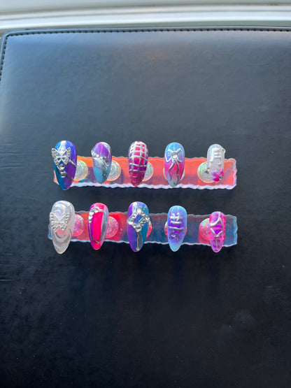 Cyber Butterfly Nails