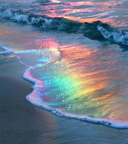 Rainbow Marble Nails