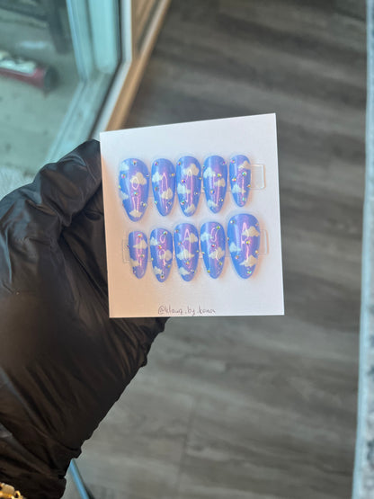 Cotton Candy Cloud Nails