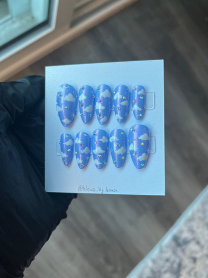 Cotton Candy Cloud Nails