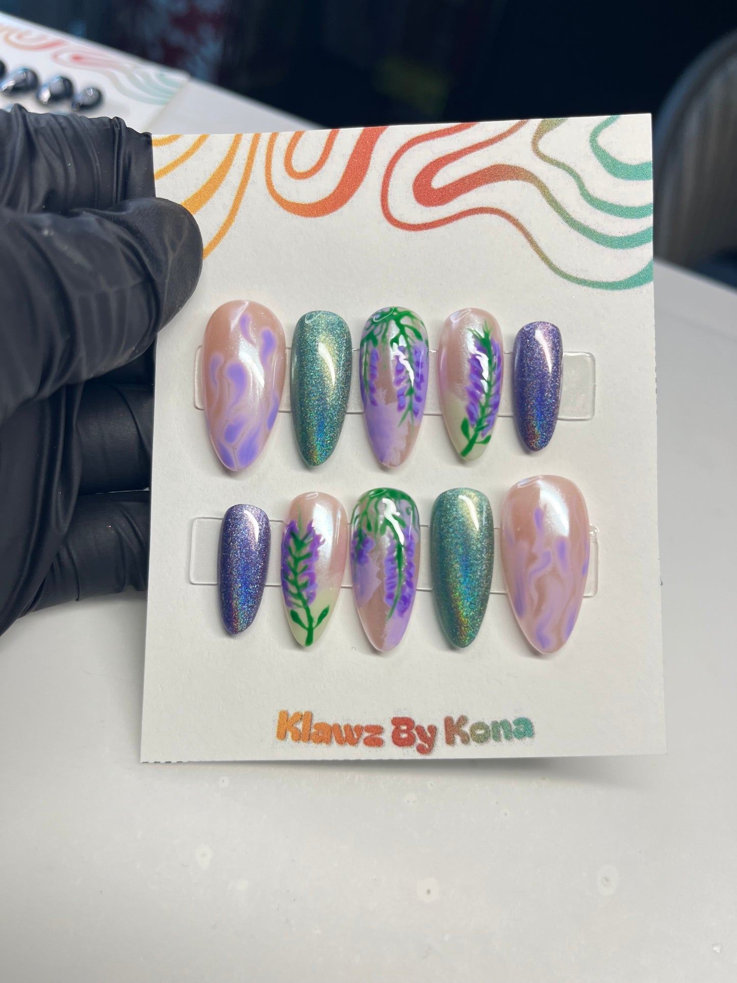 Lavender Wisteria Nails