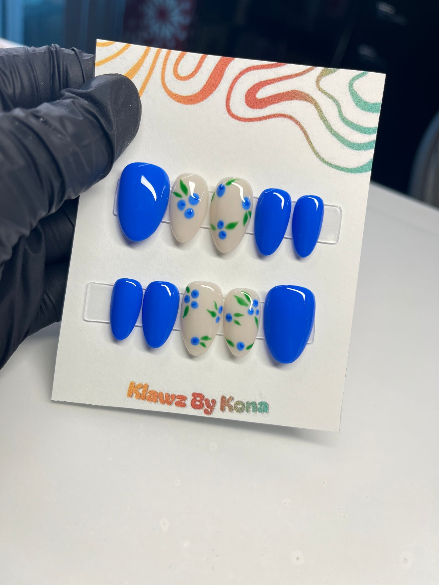 Spring Blueberry Nails