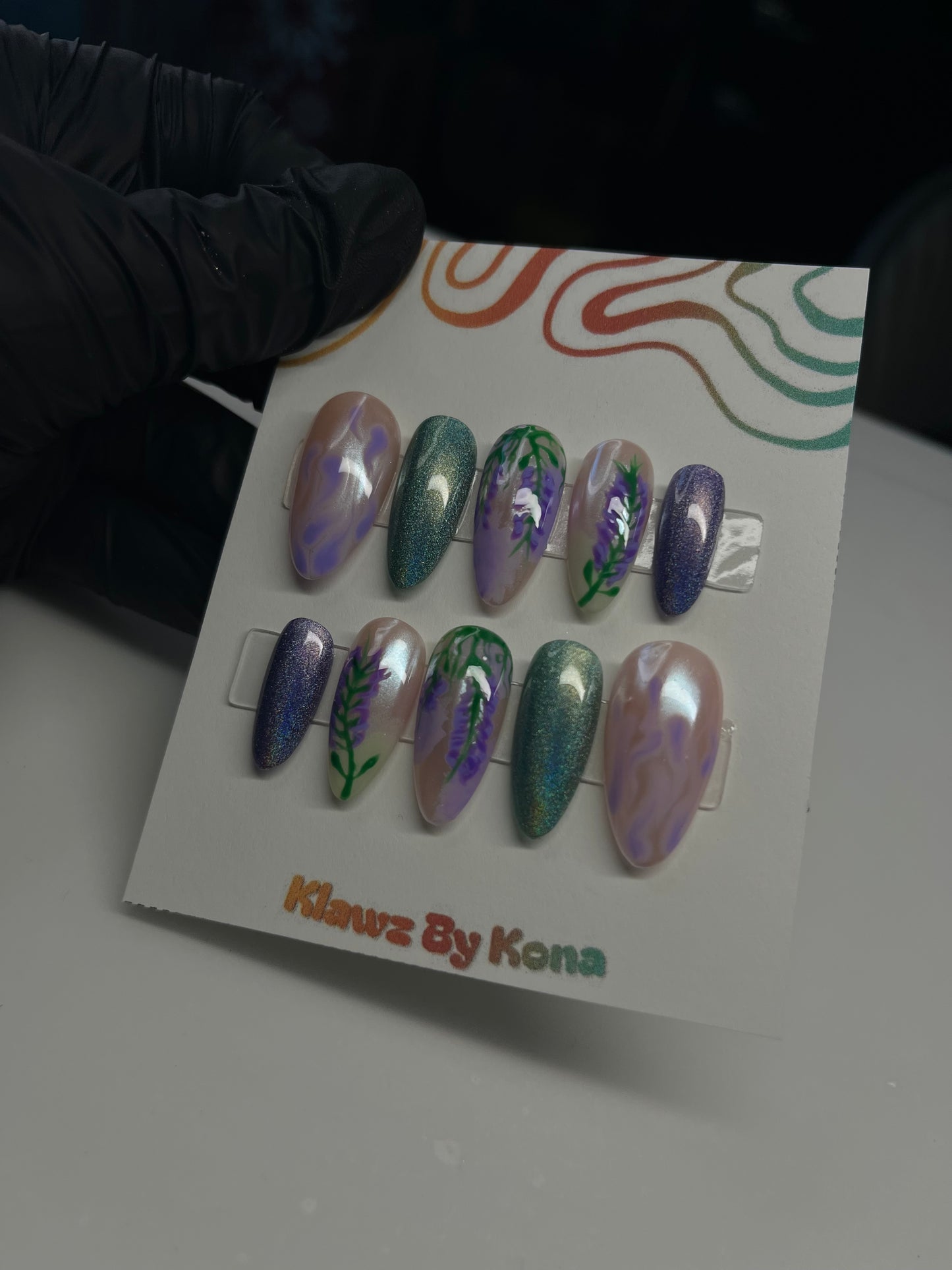 Lavender Wisteria Nails