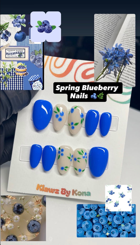 Spring Blueberry Nails