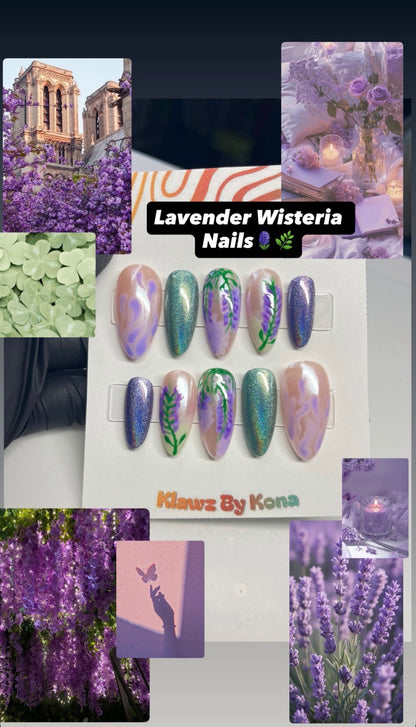 Lavender Wisteria Nails