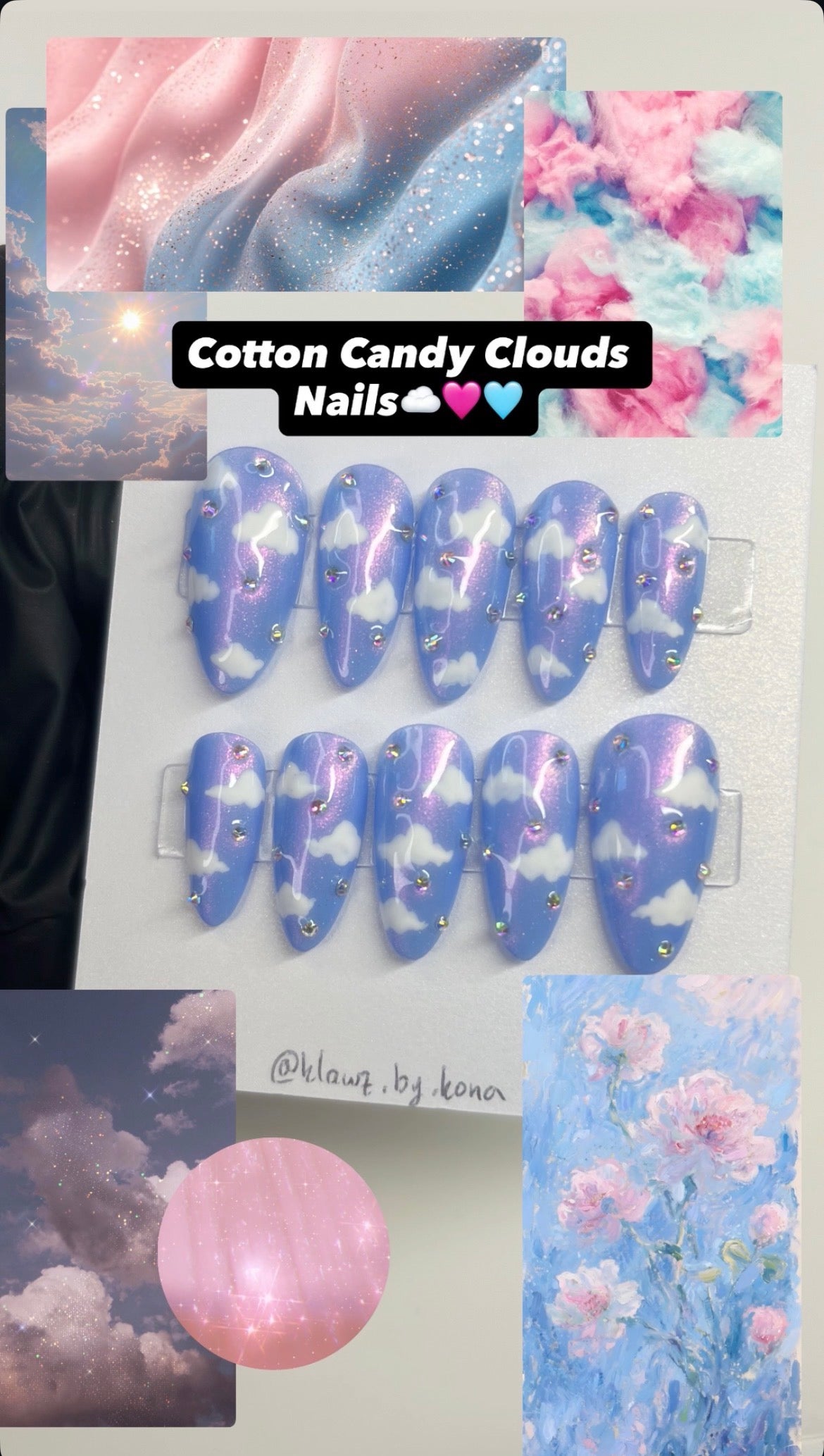 Cotton Candy Cloud Nails