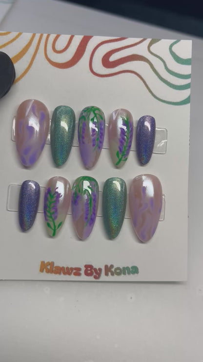 Lavender Wisteria Nails